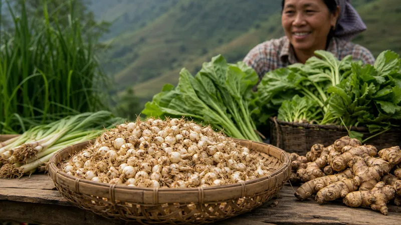 Cảnh ruộng đồng và núi đồi tại khu vực Yên Thủy